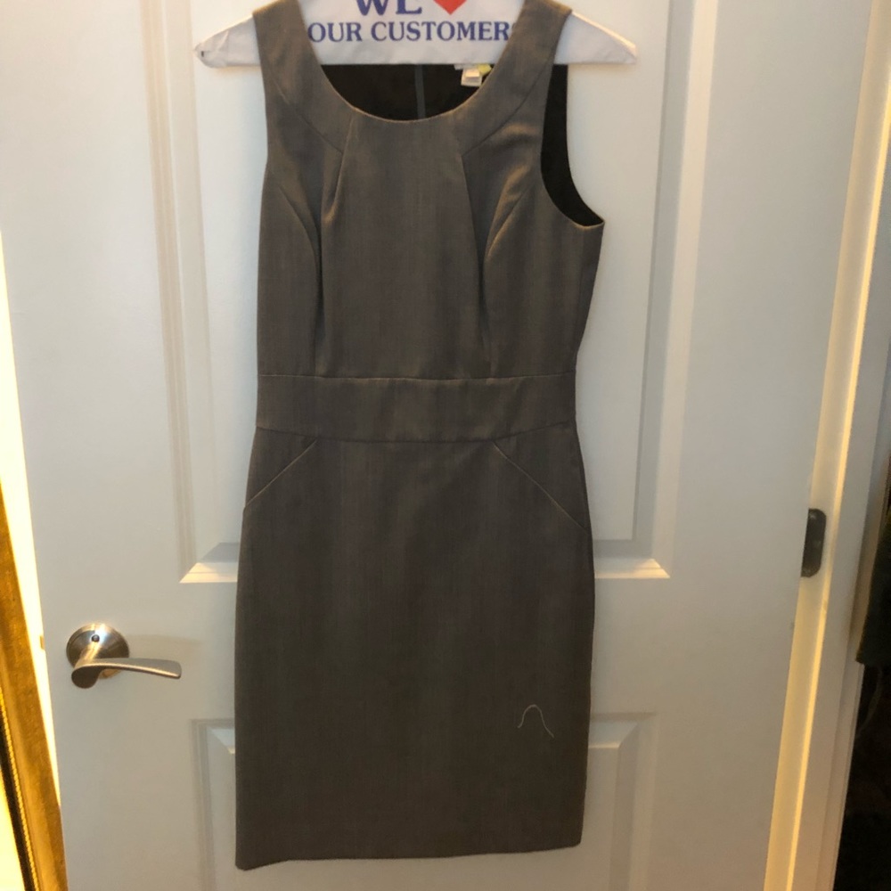 Grey j crew office dress barely worn